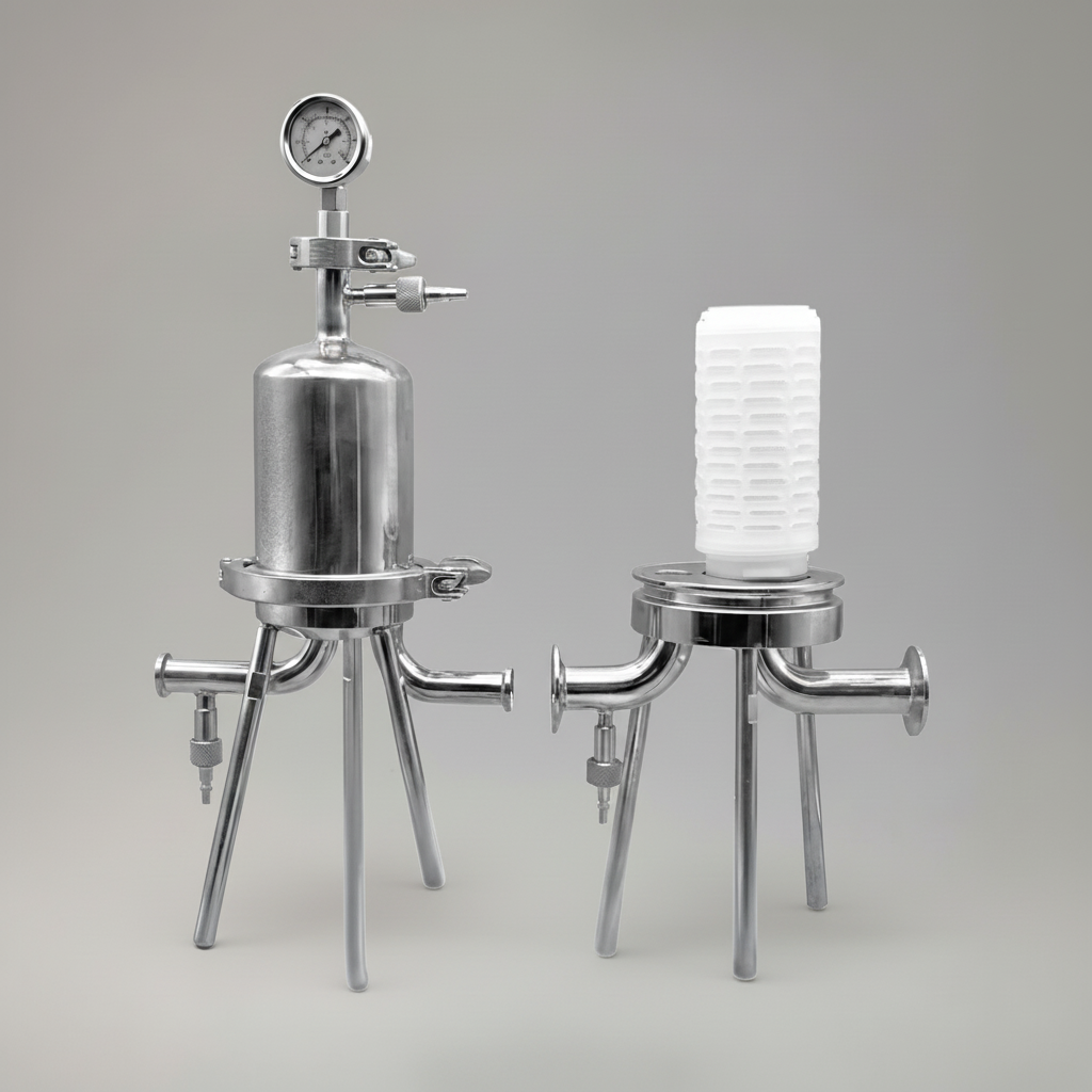 5-Inch Stainless Steel Single Core Pleated Filter Housing