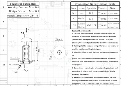Sanitary Stainless Steel Ventilation Filter Housing