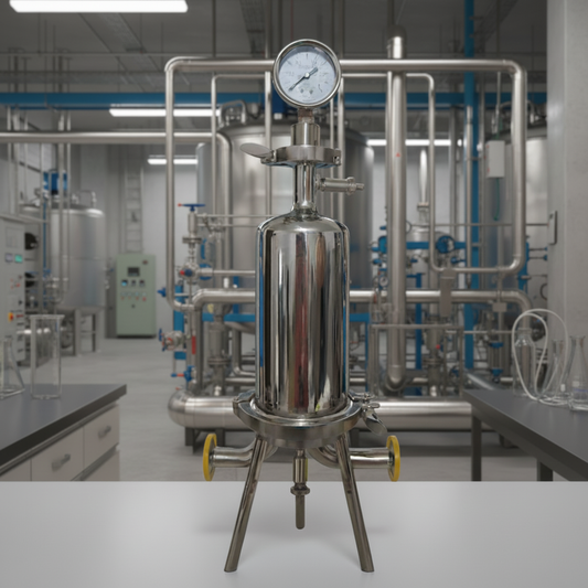 5-Inch Stainless Steel Single Core Pleated Filter Housing